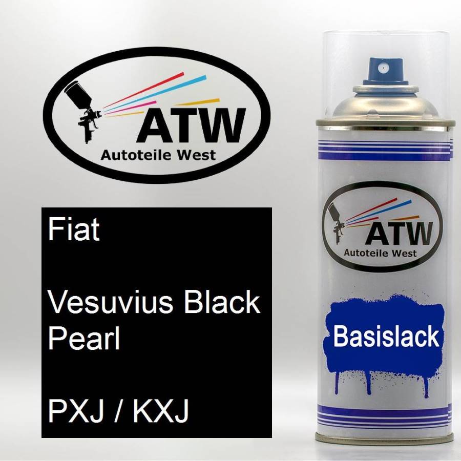 Fiat, Vesuvius Black Pearl, PXJ / KXJ: 400ml Sprühdose, von ATW Autoteile West.